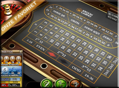 Onze roulette favoriet is Roulette aangeboden door Kroon Casino, speel gratis of voor echt geld!